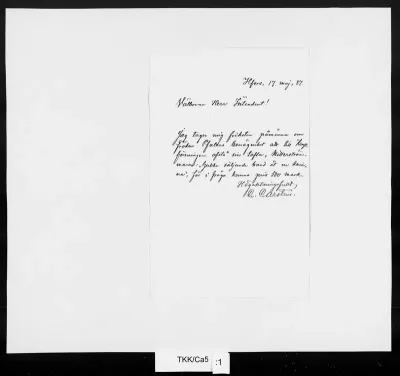 TKK/Ca5, Carsteus, C., 17.5.1887