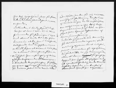 TKK/Cy63, Cygnaeus, Fredrik / Diverse: konsepti, 1866 (?)