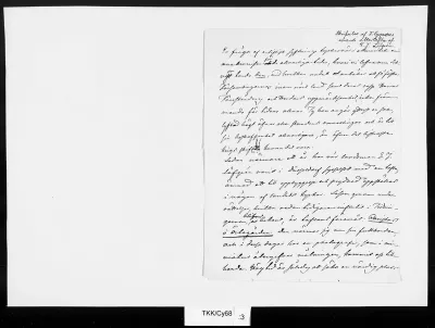 TKK/Cy68, Cygnaeus, Fredrik / Diverse, 10.9.1866