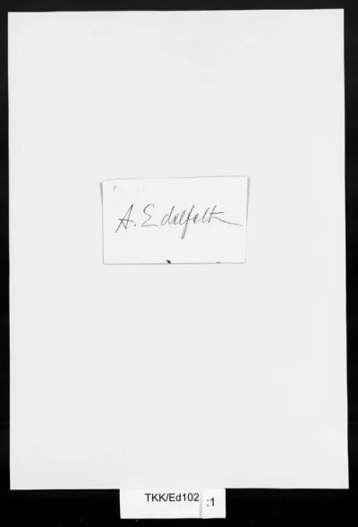 TKK/Ed102, Edelfelt, Albert, 4.7.1887, käyntikortti