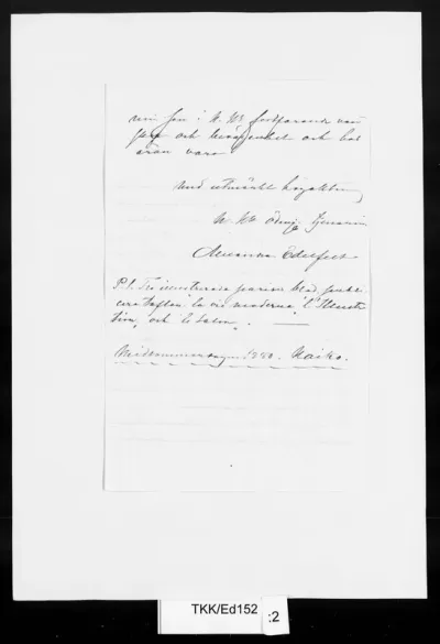 TKK/Ed152, Edelfelt, Alexandra, Midsommardagen 1880