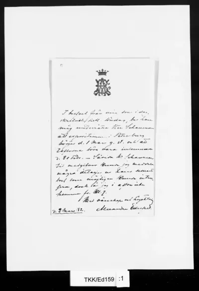 TKK/Ed159, Edelfelt, Alexandra, 2.3.1882