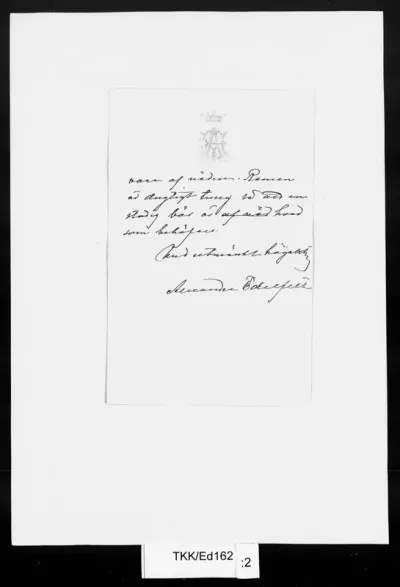 TKK/Ed162, Edelfelt, Alexandra, [22.11.1882]