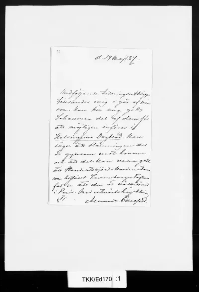 TKK/Ed170, Edelfelt, Alexandra, 19.5.1887
