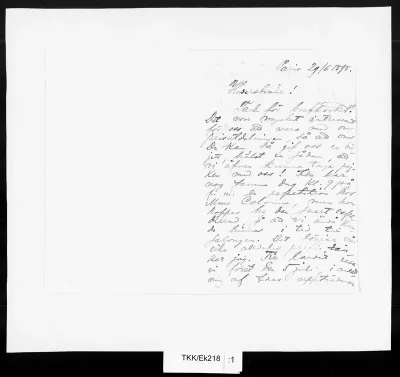 TKK/Ek218, Ekman, Kare, 29.6.1898