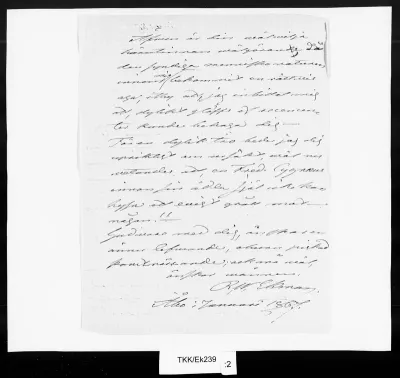 TKK/Ek239, Ekman, Robert Wilhelm, januari 1867