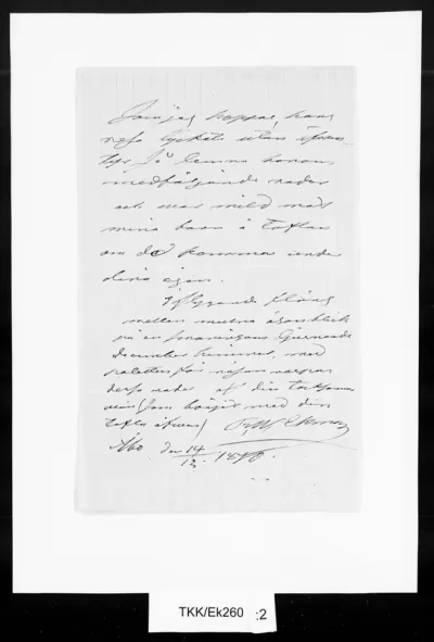 TKK/Ek260, Ekman, Robert Wilhelm, 14.12.1870