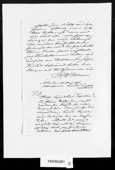 TKK/Ek261, Ekman, Robert Wilhelm, 21.5.1871