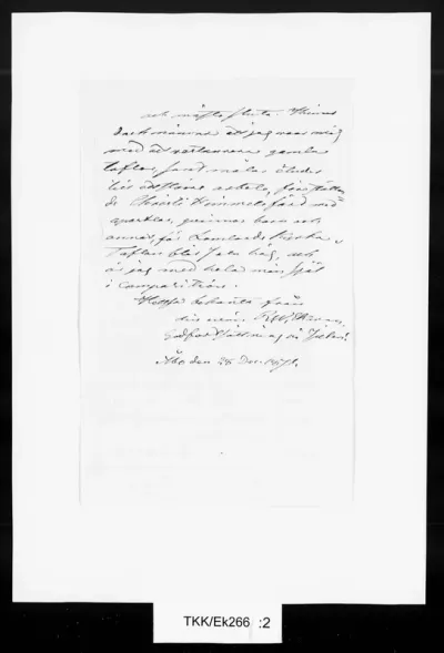 TKK/Ek266, Ekman, Robert Wilhelm, 28.12.1871