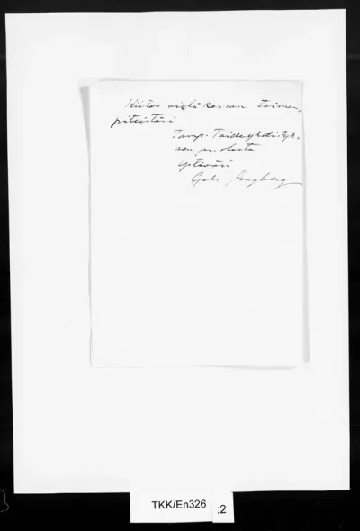 TKK/En326, Engberg, Gabriel / Tampereen Taideyhdistys, 08.04.1919