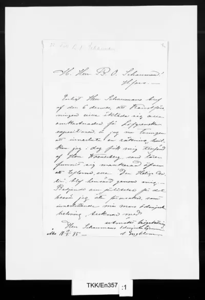 TKK/En357, Engblom, Alma, 19.3.1885