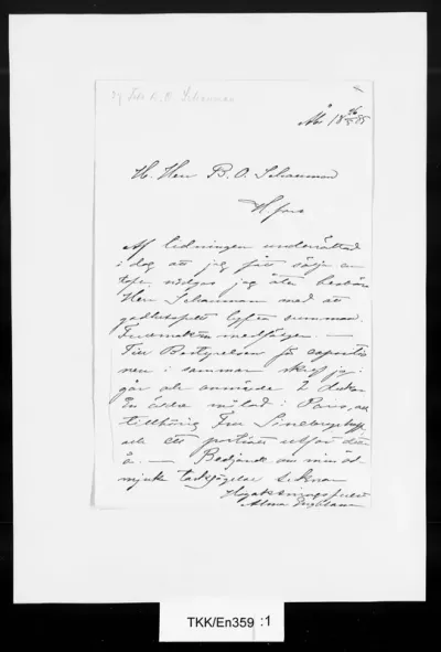 TKK/En359, Engblom, Alma, 26.5.1885