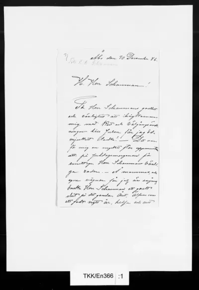 TKK/En366, Engblom, Alma, 30.12.1886