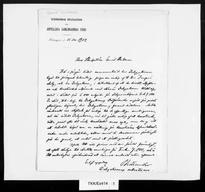 TKK/Es414, Estlander, B[ernhard] / Antellin valtuuskunta, 16.12.1902