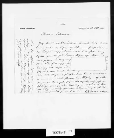 TKK/Es431, Estlander, Carl Gustaf, 12.10.1881