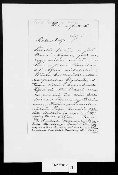 TKK/Fa17, Favén, Emil (Uotila, Antti Emil), 7.2.1886