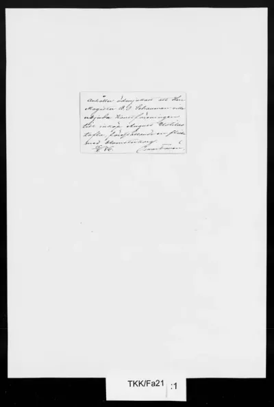 TKK/Fa21, Favén, Oskar (Uotila, Oskar), 15.5.1886, käyntikortti