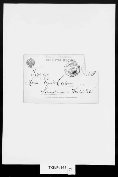 TKK/Fo168, Forssell, Elli , 19.08.1901