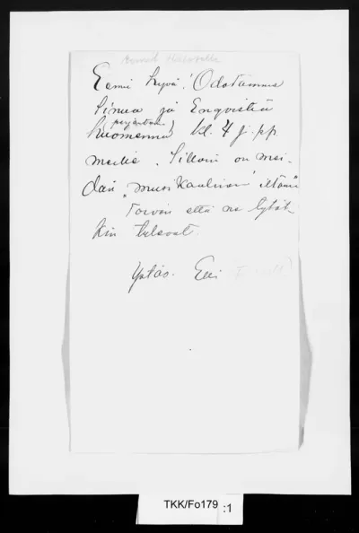 TKK/Fo179, (Forssell-)Rozentals, Elli, s.d.