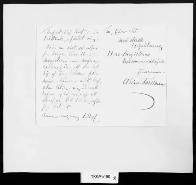 TKK/Fo190, Forssman, Aline [Forsman, Alina], 20.9.1879