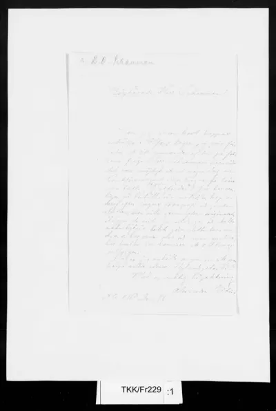 TKK/Fr229, [Frosterus-] Såltin, Alexandra, 16.12.1878