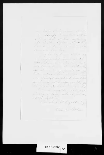 TKK/Fr232, [Frosterus-] Såltin, Alexandra, 30.1.1885