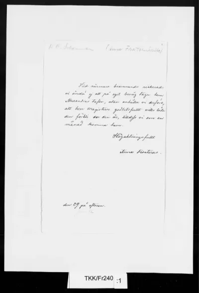 TKK/Fr240, Frosterus, Anna, 29.6.1872