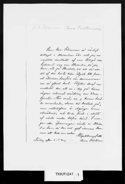 TKK/Fr241, Frosterus, Anna, 15.8.1874