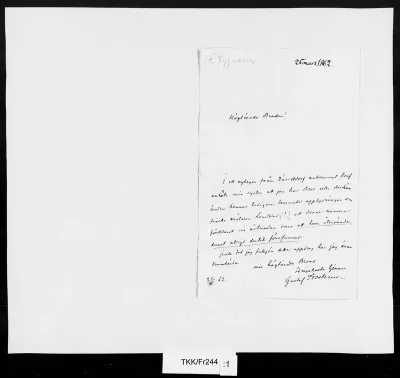 TKK/Fr244, Frosterus, Gustaf, 25.3.1862