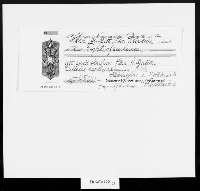TKK/Ga122, Gallen-Kallela, Akseli / Diverse, 11.10.1916