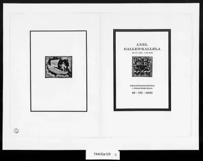TKK/Ga125, Gallen-Kallela, Akseli / Diverse, 19.03.1931