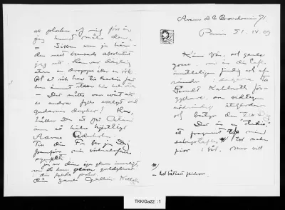 TKK/Ga22, Gallen-Kallela, Akseli, 21.04.1909