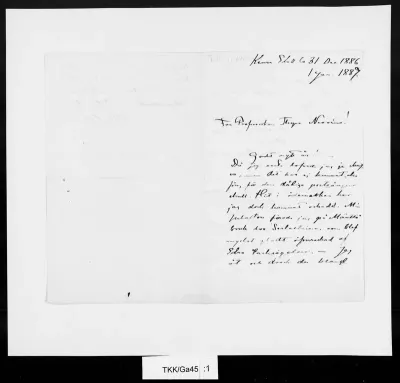 TKK/Ga45, Gallen-Kallela, Akseli, 31.12.1886 ja 1.1.1887