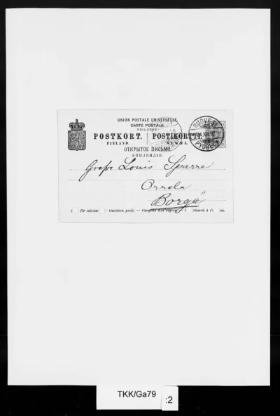 TKK/Ga79, Gallen-Kallela, Akseli, 25.12.1898