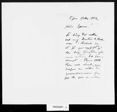 TKK/Ga91, Gallen-Kallela, Akseli, 19.05.1902