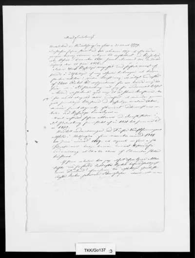 TKK/Go137, Godenhjelm, Berndt Abraham / Diverse: ansioluettelo, 15.4.1849