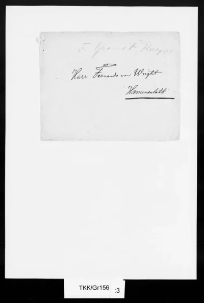 TKK/Gr156, Granit, August Fredrik, 8.7.1899