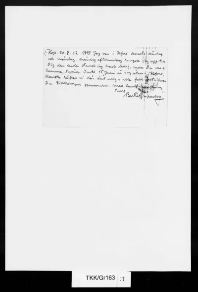 TKK/Gr163, Gripenberg, Bertel, 30.05.1907