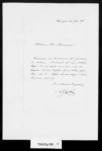 TKK/Gy188, Gyldén, Aksel, 3.6.1874