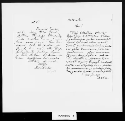 TKK/Ha100, Halonen, Pekka, [24.4.1909] (postileima)