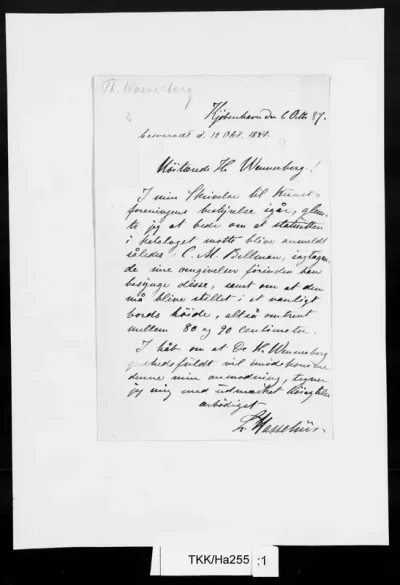 TKK/Ha255, Hasselriis, Louis, 6.10.1887