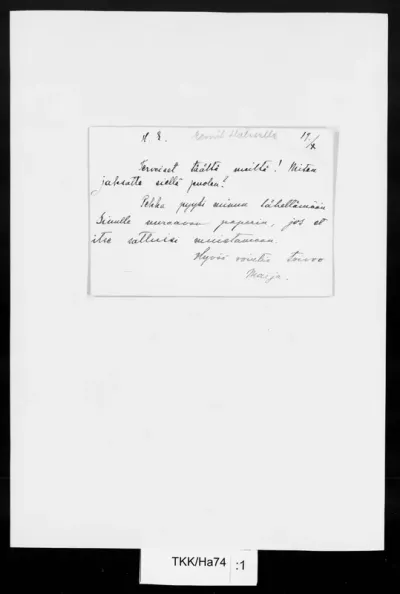 TKK/Ha74, Halonen, Maija, 19.10.?