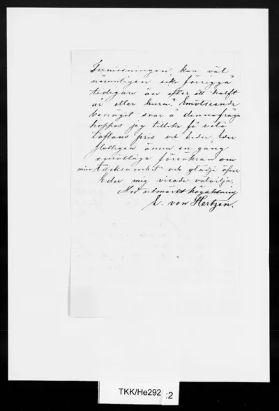 TKK/He292, Hertzen, E. von, 10.06.1900