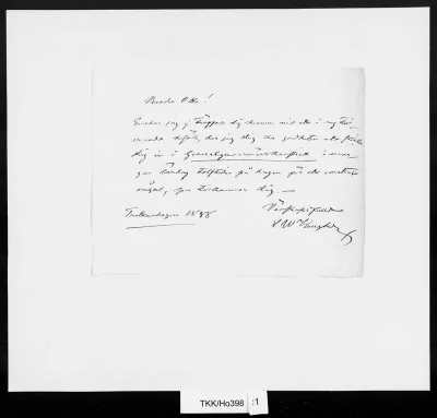 TKK/Ho398, Hougberg, V. W., [loppiainen 6.1.]1888