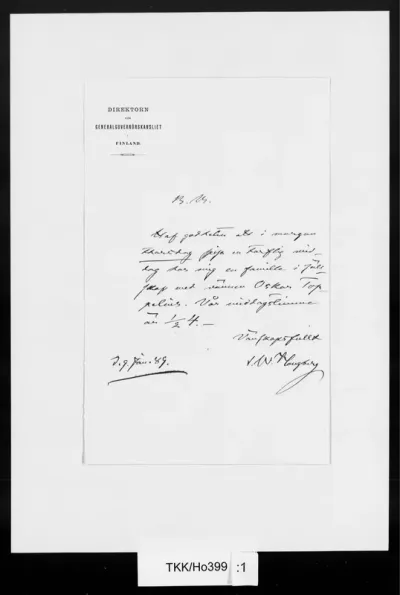 TKK/Ho399, Hougberg, V. W., 9.1.1889