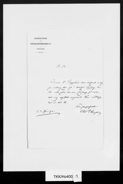 TKK/Ho400, Hougberg, V. W., 3.1.1890
