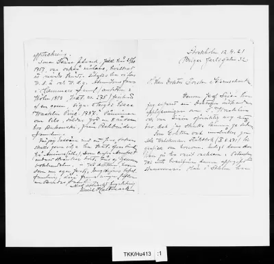 TKK/Hu413, Hultmark, Emil, 12.04.1921