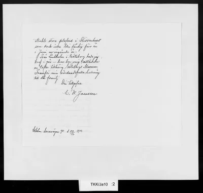 TKK/Ja10, Jaensson, Carl Wilhelm, 28.12.1903