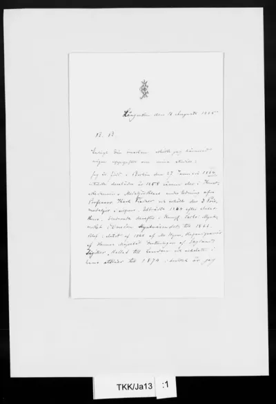 TKK/Ja13, Jahn, Carl, 16.8.1885
