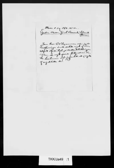 TKK/Ja49, Jansson, K. E. ?, 29.10.1872